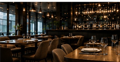 Clean restaurant or retail interior