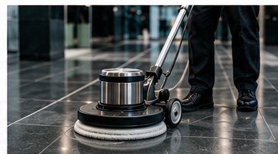 Detail cleaning of a commercial surface